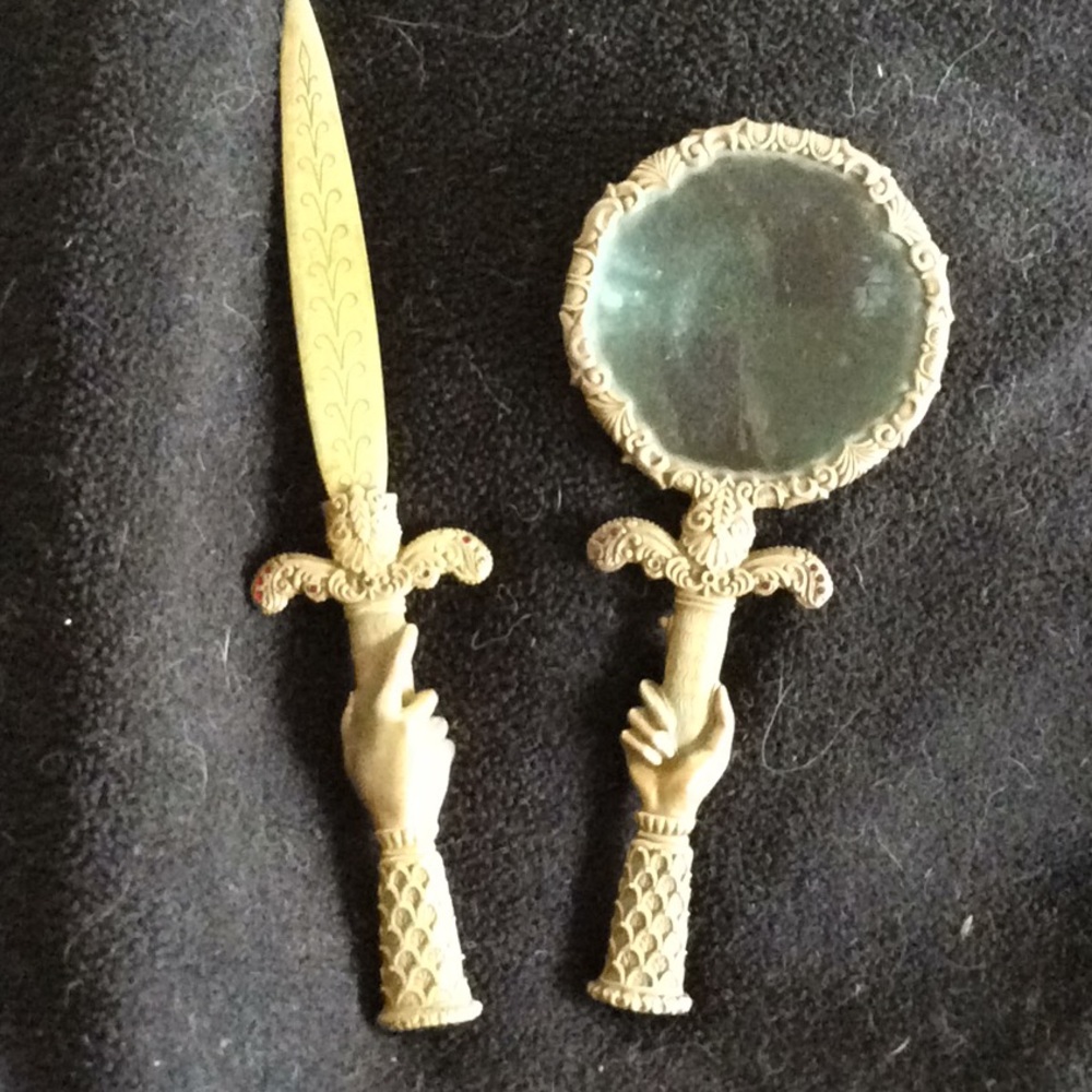 Edgar Berberi  letter opener and magnifying glass